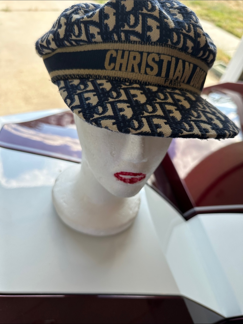 Navy and Cream Monogram Baker Ladies cap